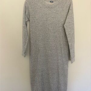 Monrow Heather Gray Long Sleeve Dress
